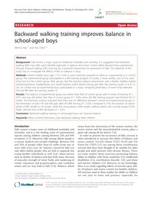 Backward walking training improves balance in school-aged boys