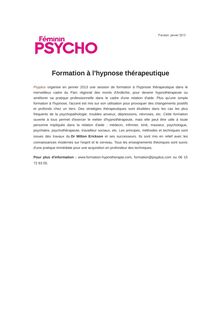 Formation à l hypnose thérapeutique