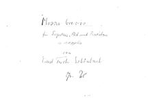 Partition complète, Missa brevis a Minor, Op.20, Fuchs-Schönbach, Ernst