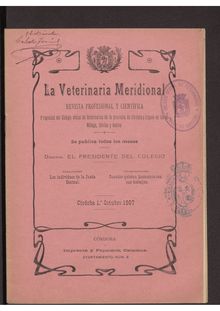 La Veterinaria Meridional, n. 28 (1907)