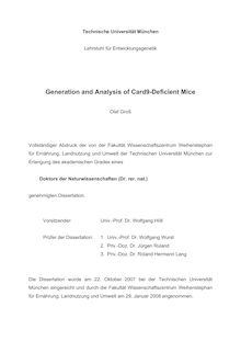 Generation and analysis of card9-deficient mice [Elektronische Ressource] / Olaf Groß
