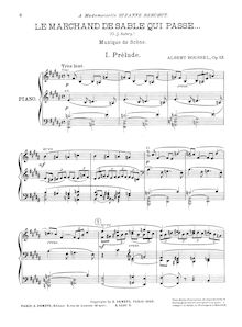 Partition de piano, Le Marchand de Sable qui Passe, Op.13