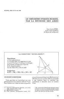 Le théorème d Erdös-Mordell par la méthode - [Le portail des IREM]