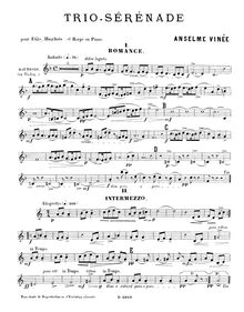 Partition hautbois (ou violon) , partie, Trio-sérénade, F major
