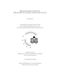 Reconstruction of Deligne classes and cocycles [Elektronische Ressource] / von Aydın Demircioğlu