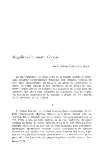 Megalitos de monte Corzan