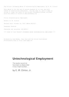 Untechnological Employment