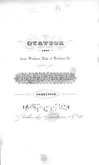 Partition , quatuor en E♭ major, Hob.III:9, corde quatuors, Op.2