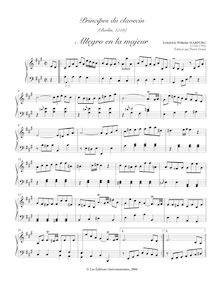 Partition Allegro en la majeur (Tab. XV), Anleitung zum Clavierspielen der schönen Ausübung der heutigen Zeit gemäss