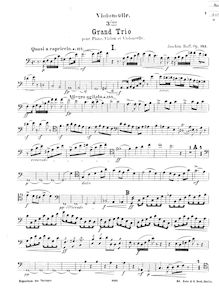 Partition de violoncelle, Piano Trio No.3, Op.155, A minor