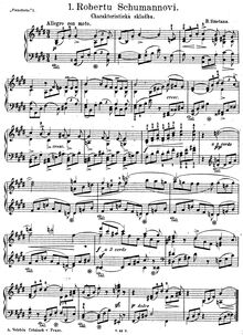 Partition No.1 To Robert Schumann / An Robert Schumann / Robertu SchumannoviCharacteristic Piece / Charakteristická Skladba / Charakterstück, 3 Album Leaves, Op.3