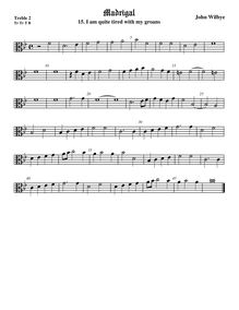Partition viole de gambe aigue 2, alto clef, madrigaux - Set 2, Wilbye, John par John Wilbye