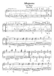 Partition complète, Bagatelle, Allegretto, C major, Beethoven, Ludwig van