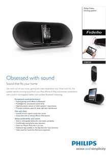 Leaflet - DS8550/10 Philips Docking speaker