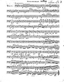 Partition violoncelle, corde Trio No.2, Op.12, A major, Lipiński, Karol Józef par Karol Józef Lipiński