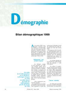 Bilan démographique 1999 (Octant n° 81)