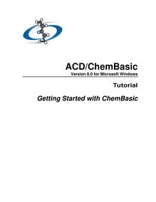 ACD ChemBasic Tutorial version 8.0