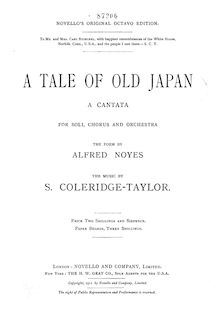 Partition complète, A Tale of Old Japan, D major, Coleridge-Taylor, Samuel