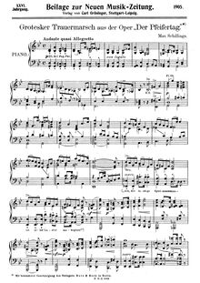 Partition complète, Der Pfeifertag, Op.10, Schillings, Max von