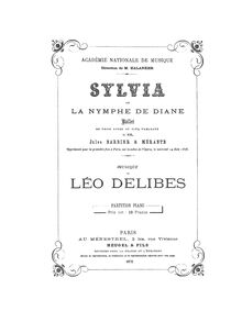 Partition complète, Sylvia, The Nymph of Diana, Delibes, Léo par Léo Delibes