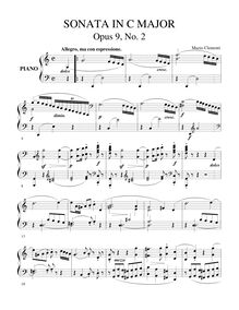 Partition Sonata No.2 en C: , Allegro, ma con espressione, Three Piano sonates
