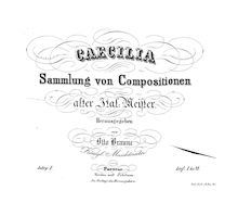 Partition Year 1, Caecilia, Sammlung von Compositionen alter Italienischer Meister