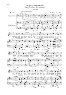 Partition complète, 6 Gesänge, Op.7, Franz, Robert