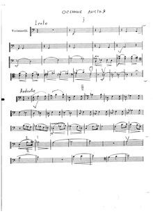 Partition violoncelle, Feuilles d automne, Op.29, Rebikov, Vladimir
