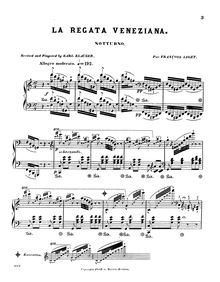 Partition , La regata veneziane (S.424/2), Soirées musicales de Rossini