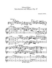 Partition violons I, Introduction et Allegro pour cordes, Op.47