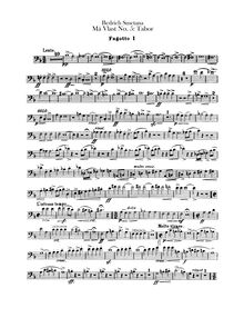 Partition basson 1, 2, Tábor, D minor, Smetana, Bedřich