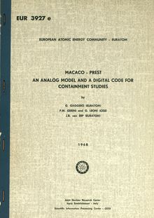 MACACO - PREST AN ANALOG MODEL AND A DIGITAL CODE FOR CONTAINMENT STUDIES