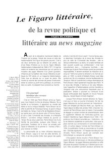 Le Figaro littéraire, de la revue politique et littéraire au news magazine - article ; n°1 ; vol.73, pg 2-9