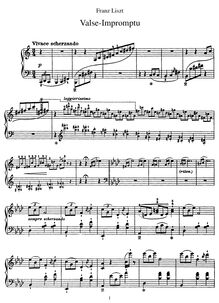 Partition complète (S.213), Valse-Impromptu, Liszt, Franz par Franz Liszt