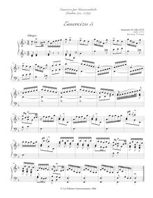 Partition Esserciso 5, Essercizi per Gravicembalo, Lessons for Harpsichord