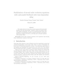 Stabilization of se ond order evolution equations