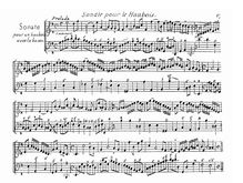 Partition complète (playable), Sonate pour un haubois avec la basse