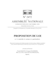 N° 2472 ASSEMBLÉE NATIONALE PROPOSITION DE LOI