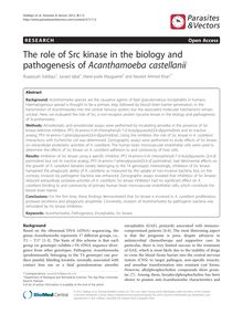 The role of Src kinase in the biology and pathogenesis of Acanthamoeba castellanii