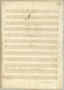 Partition parties complètes, Sinfonia en D major, D major, Mysliveček, Josef