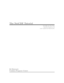 The NetCDF Tutorial