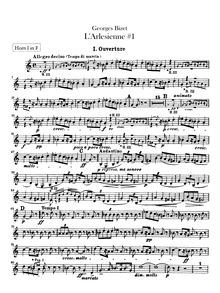 Partition cor 1, 2, 3, 4 (F), L Arlésienne  No.1, Bizet, Georges