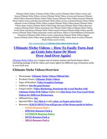 Ultimate Niche Videos review - Ultimate Niche Videos (MEGA) $23,800 bonuses
