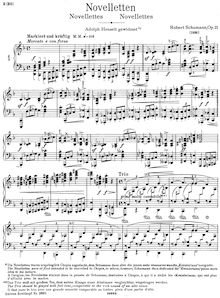 Partition complète, 8 Novelletten, Schumann, Robert par Robert Schumann