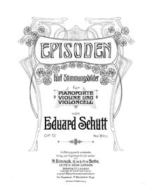 Partition de piano, Episoden (Fünf Stimmungsbilder): Trio für Pianoforte, Violine und Violoncelle. Op. 72.