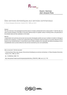 Des services domestiques aux services commerciaux - article ; n°2 ; vol.3, pg 29-37