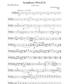 Partition Basses, Symphony No.8, E major, Rondeau, Michel