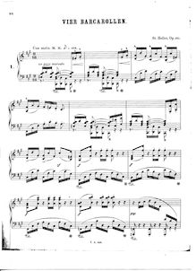 Partition complète, 4 Barcarollen, Op.141, Heller, Stephen