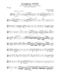 Partition altos, Symphony No.19, C major, Rondeau, Michel par Michel Rondeau