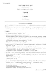 CND 2005 chimie specifique